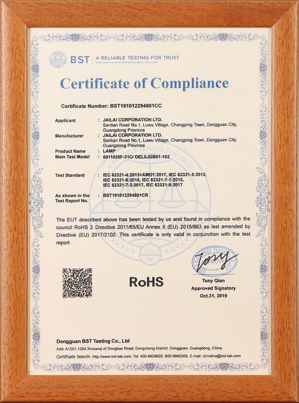 RoHS Compliance