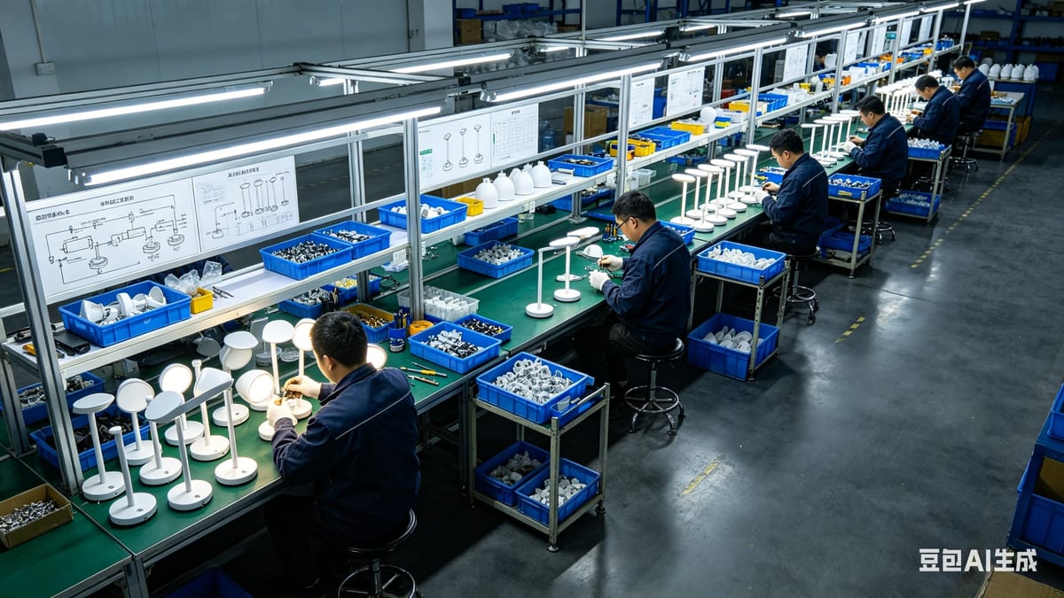 Star Lighting factory assembly workshop in Dongguan China